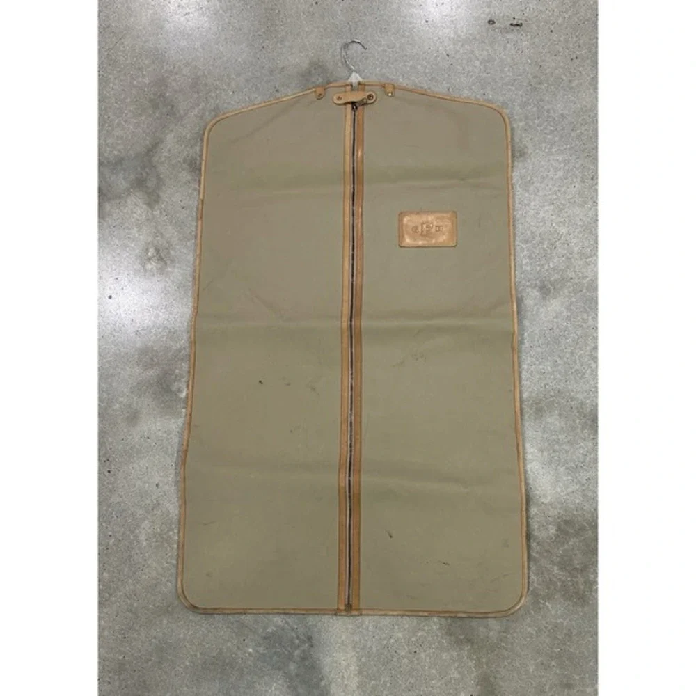 King Ranch‎ Leather Trim Garment Cover Carry-on Suit Bag Leather Canvas